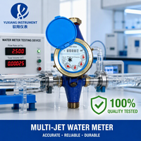 Compteurs d'eau mécaniques en fonte 15mm 20mm, compteurs de débit d'eau domestiques multi-jets à cadran sec