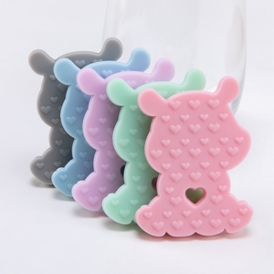 Bebé <span class=keywords><strong>mordedor</strong></span> colgante Animal hipopótamo forma cuidado de recién nacido juguete - Product Image 5
