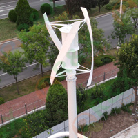 Éolienne verticale à énergie renouvelable avec pales en verre/basalte, générateur à aimant permanent triphasé 380V, contrôleur de charge