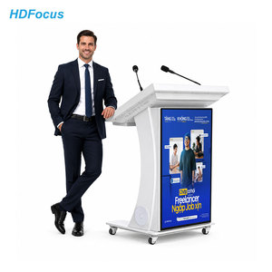 <span class=keywords><strong>Atril</strong></span> Digital Interactivo con Pantalla Frontal de 43 Pulgadas, Pantalla Táctil de 21.5 Pulgadas y Doble Micrófono para Salas de Reuniones Inteligentes - Product Image 1