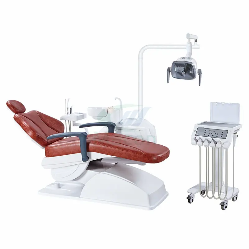 MD300T Ergonomic design movable cart type microfiber dental chair unit dental instrument with good price