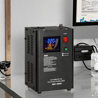 Régulateur de tension automatique monophasé KEBO 1000VA avec affichage LED complet, type servomoteur SMW, stabilisateur mural