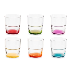 แก้วน้ำสีสันสดใส ชุด 6 ใบ คละสี - Product Image 1