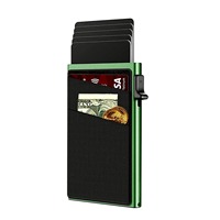 Porte-cartes minimaliste en métal, porte-cartes automatique en aluminium, pince à billets