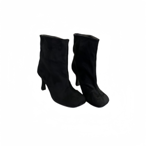 Nouvelles Bottines à Talon Haut Élégantes et Simples à Bout Rond Style Européen et Américain Automne 2025 – Couleur Unie Polyvalente - Product Image 6