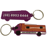 Porte-clés en caoutchouc souple avec logo personnalisé 2D 3D PVC Cadeau promotionnel d'entreprise Porte-clés personnalisés