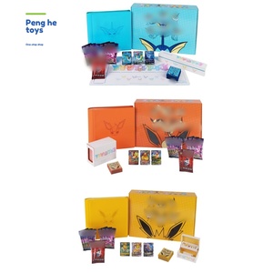 Cajas de Regalo Avanzadas de Cartas Coleccionables PTCG Originales Chinas de Eevee (<span class=keywords><strong>Vaporeon</strong></span> + Flareon + Jolteon) Juguetes de Cartas Coleccionables de Bolsillo - Product Image 1