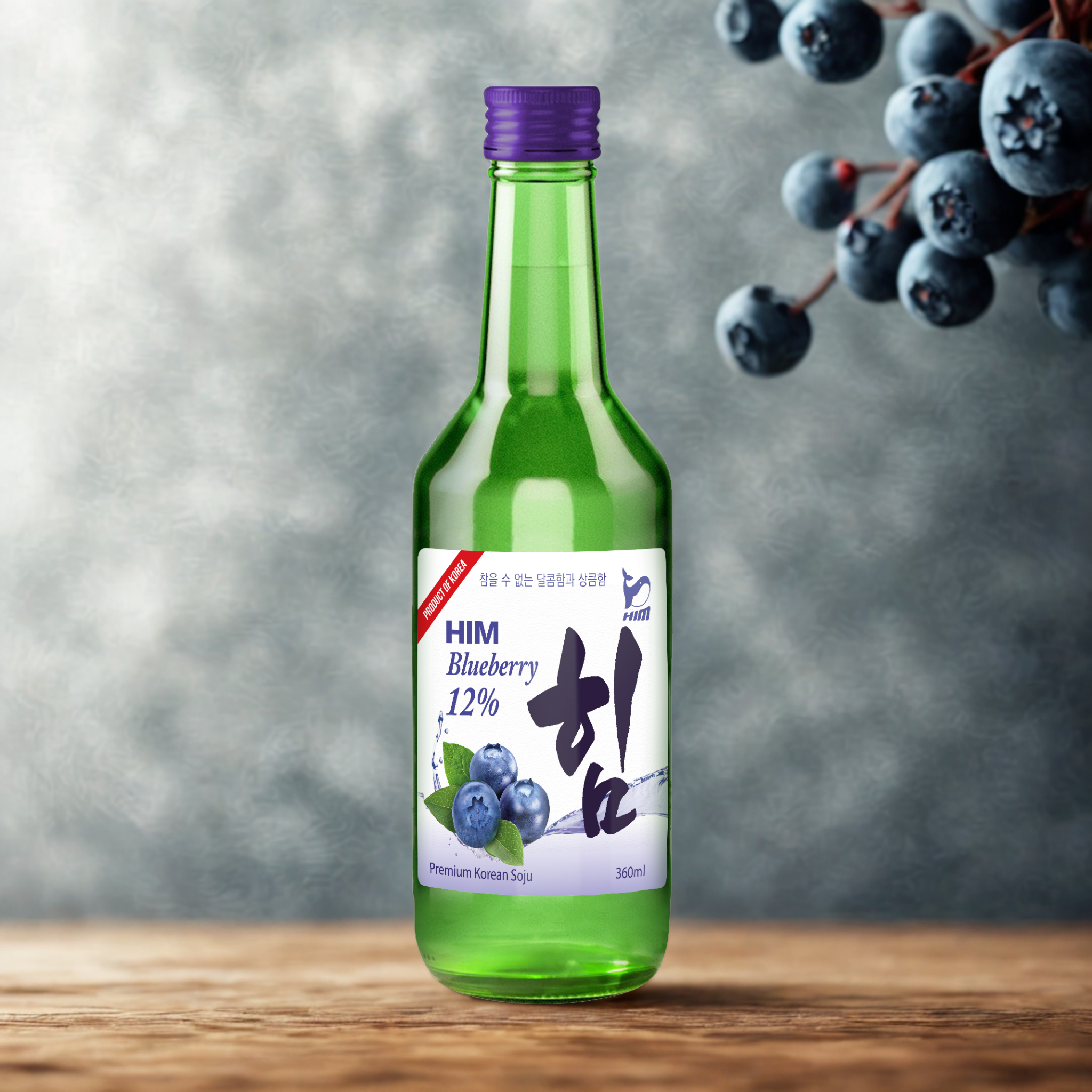 Korean Him Soju Top Sale Fruit Flavored Drink Directly Glass Bottle Korean Alcoholic Beverage From Viet Nam Manufacturer
