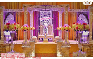 Eminent Peacock Theme Wedding Mandap USA Último estilo de pavo real Wedding Mandap Asequible Golden Wedding Decoration Mandap USA - Product Image 6