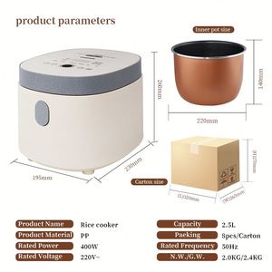 Autocuiseur numérique multifonction portable en plastique de 2,5 L avec tasse doseuse et cuiseur vapeur pour la cuisine domestique - Vente en gros - Product Image 5