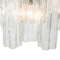 Mid-Century Postmoderner Textur-Murano-Glas-Kronleuchter Italienische Luxus-Pendelleuchte für Wohnzimmer Esszimmer Villa Beleuchtungskörper