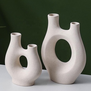 <span class=keywords><strong>Vaso</strong></span> in Ceramica Nordico con Smalto Metallizzato a Macchie su Base Bianca, Portafiori Secchi e Decorazione Idroponica - Product Image 5