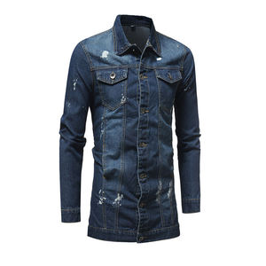 Chaqueta Vaquera para <span class=keywords><strong>Hombre</strong></span>, Elegante, Fabricante OEM, Chaqueta Vaquera Personalizada - Product Image 6