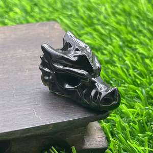 Cabeza de dragón tallada a mano de cristal <span class=keywords><strong>Natural</strong></span> de 7cm, estatua de Animal de piedras preciosas múltiples, figurita curativa de Reiki para decoración del hogar, regalos de cristal - Product Image 6