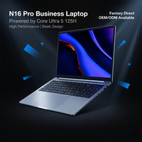 Ordinateur portable professionnel Yifang Factory N16Pro avec processeur Intel Ultra 125H, déverrouillage par empreinte digitale, interface Type-C complète, corps métallique