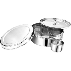 Boîte à épices en acier inoxydable Star avec sept compartiments amovibles, couvercle hermétique sécurisé et qualité alimentaire durable - Product Image 2