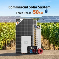 Sistema Solar Híbrido de 50kW con Batería de 100kWh para Energía Fuera de la Red, Respaldo para Casas de Campo y Villas