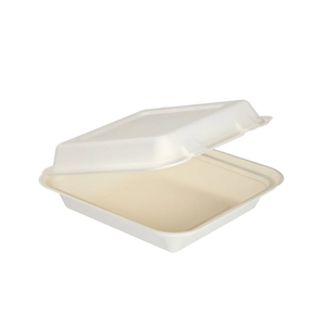 White Bagasse 750mL Rectangular Takeaway <b>Container</b> Compostable Eco Friendly Food Packaging Box Sugarcane Fiber for Cafes - Product Image 4