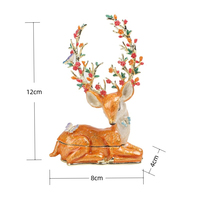 Boîte à Bijoux en Émail Peinte à la Main en Gros, Figurines Animaux Articulées, Boîte à Bijoux pour Filles, Décoration Maison, Cadeau