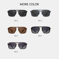 Lunettes de soleil classiques unisexes de mode pour voyage et conduite, avec plaquettes de nez en silicone et logo personnalisé, Nouveauté 2026, Vente en gros