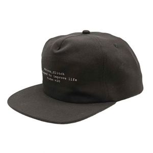 Casquette décontractée à visière plate réglable, 5 panneaux, avec logo brodé personnalisé, non structurée, fermeture snapback - Product Image 1