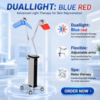 Appareil de massage vertical à double sonde photonique sur pied pour salon professionnel