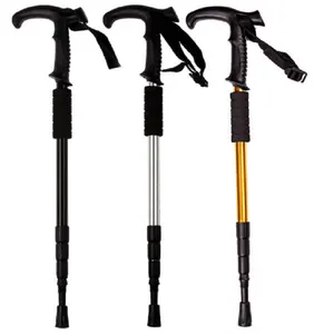 Retráctil alpenstock accesorios ultraligeros Caminar Senderismo Escalada palo de aluminio bastones de trekking