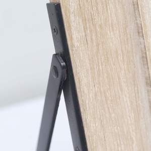 4x6" Rustic White Wood Picture <b>Frame</b> with Metal Stand, High Definition Glass <b>Photo</b> <b>Frame</b> Home Decor - Product Image 5