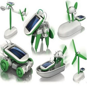 Kit éducatif de robots solaires 6 en 1 pour enfants, jouets de bricolage solaires, bateau, ventilateur solaire, jouets pour enfants - Product Image 2