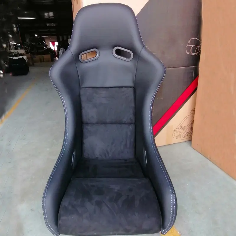 Customizable Color Material Sturdy Carbon Fiber Fiberglass Non-Adjustable Leather Racing Bucket Seat