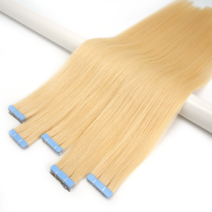 Extensions à bandes adhésives en cheveux humains vierges Remy de qualité professionnelle, cuticules alignées, double tirage, pour achat en gros, fournisseur d'extensions à bandes adhésives - Product Image 2