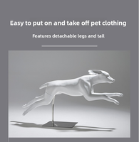 Modèle de chien de course professionnel en fibre de verre avec pattes détachables pour la photographie de harnais, la décoration de vitrine commerciale et les présentoirs