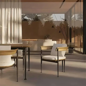 Ensemble de salle à manger de jardin, mobilier d'extérieur, ensemble de chaises et table de patio, ensemble de chaises de salle à manger en aluminium - Product Image 6