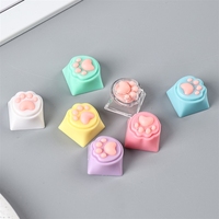 Lot de touches de clavier artisanales en silicone, mignonnes, pastel, pour clavier mécanique, toucher doux, nouveauté, cadeau de bureau