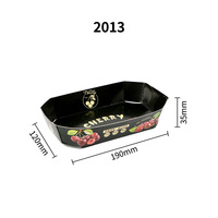 Plateau de présentation pour fruits frais (cerises et fraises) avec design personnalisable, capacité 0,5 kg, boîte de découpe de fruits en forme de bateau