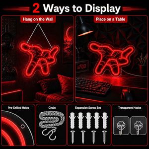 Superhero gesture Letreros Neon LED indoor hanging ambient light shop <b>sign</b> wall decoration light entrance indicator light 5v 12v - Product Image 2