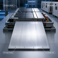 Plaque de refroidissement liquide soufflée en aluminium Type 104s pour conteneur ESS, refroidissement de batterie de stockage d'énergie, spécification personnalisée