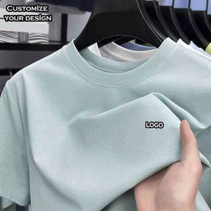 T-shirt da uomo 230gsm 100% cotone, personalizzabile con logo, stampa serigrafica, vestibilità oversize, maglietta bianca, con bordo sul collo a costine larghe 2,5 cm. - Product Image 1