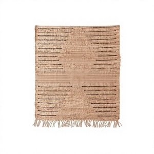 Fabricante indio de fábrica hecho a mano tejido a mano 100% diseño lavable Natural Jacquard cáñamo Sisal yute alfombra piso puerta Mat - Product Image 1