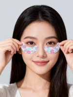 Impression de logo personnalisé OEM, masques pour les yeux en hydrogel en tissu élastique biologique de haute qualité, pour peaux sèches, emballage personnalisé