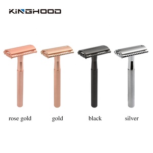 Eco Friendly Manual Hair Shaving Black <strong>Double</strong> <strong>Edge</strong> Blade Safety Metal Butterfly Open <strong>Razor</strong> - Product Image 4
