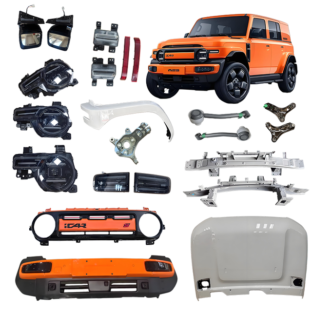 Chery Icar V23 Accessories Front Bumper Grille Headlights Taillights Wheel Arches Hood Fenders Tailgate Exterior Mirrors