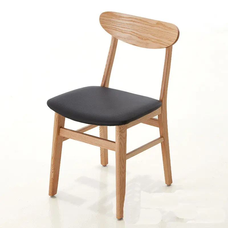 Vendita calda sedia in legno massello Dine schienale moderno nordico minimalista casa commerciale caffetteria sedia da pranzo