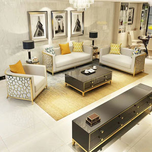 أطقم أرائك صلبة لغرفة المعيشة: تصميم بسيط وكلاسيكي - 1+2+3 مقاعد - Product Image 1