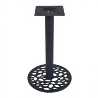 Base de table ronde en métal noir ajouré, support de table artistique à piétement unique pour café, bistrot, restaurant, OEM