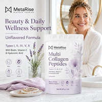 Poudre de peptides de collagène multi-sources à marque privée OEM, supplément protéiné beauté et nutrition, 2 lb (907 g)