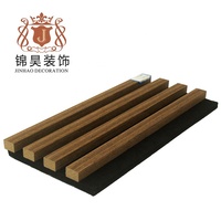 Paneles acústicos de MDF ecológicos personalizados modernos tablero insonorizado de madera con listones de superficie de roble natural con función impermeable
