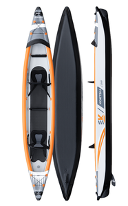 Kayak ligero de rescate con base de alambre y rayas, ideal para pesca familiar y paseos al aire libre. - Product Image 2