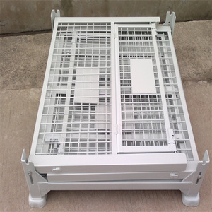 <strong>Stackable</strong> Wire <strong>Mesh</strong> Storage Foldable Steel <strong>Cage</strong> Bins Storage Pallet <strong>Cage</strong> Pallet Bin <strong>Collapsible</strong> <strong>Stackable</strong> Metal Gitterbox - Product Image 5