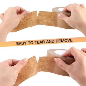 Sinh thái thân thiện nâu có thể ghi tự dính Kraft gói giấy tráng keo phân hủy sinh học Matt mạnh mẽ không tráng đóng gói vận chuyển băng - Product Image 4